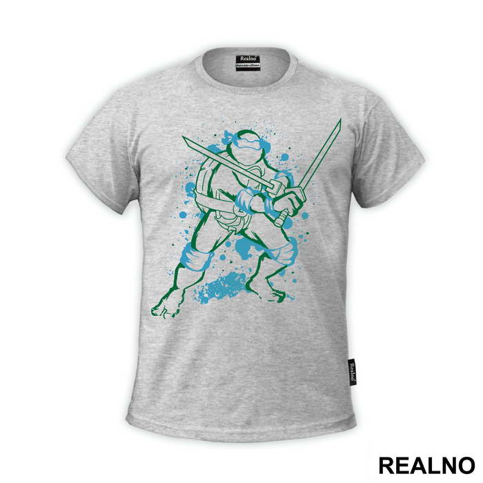 Leonardo - Outline - Nindža Kornjače - Majica