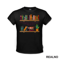 "The Only Thing That You Absolutely Have To Know. Is The Location Of The Library." - Albert Einstein - Quote - Books - Čitanje - Knjige - Majica