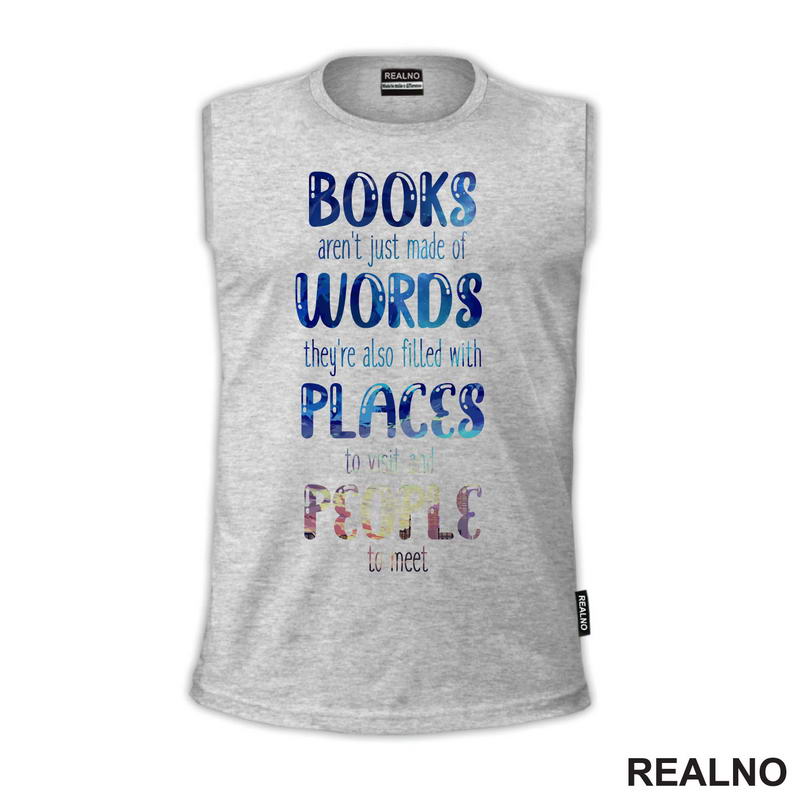 Books, Words, Places, People - Colors - Books - Čitanje - Knjige - Majica