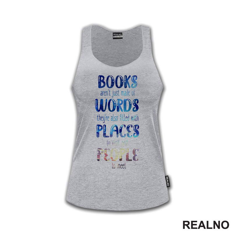 Books, Words, Places, People - Colors - Books - Čitanje - Knjige - Majica