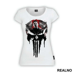 Frank Castle And Skull - Red - Punisher - Majica