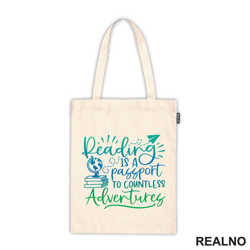 Reading Is A Passport To Countless Adventures - Colors - Books - Čitanje - Knjige - Majica
