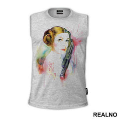 Watercolor Spill - Princess Leia - Star Wars - Majica