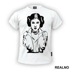Black Outline - Princess Leia - Star Wars - Majica