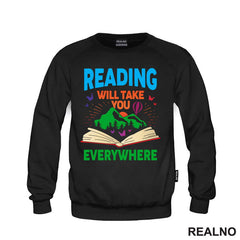 Reading Will Take You Everywhere - Books - Čitanje - Knjige - Majica