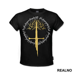 Sword Of The King, The White Tree Of Gondor And Ring Of Power - Lord Of The Rings - LOTR - Majica