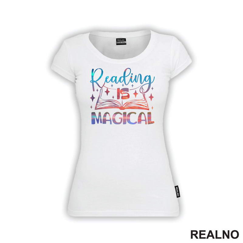 Reading Is Magical - Colors - Books - Čitanje - Knjige - Majica