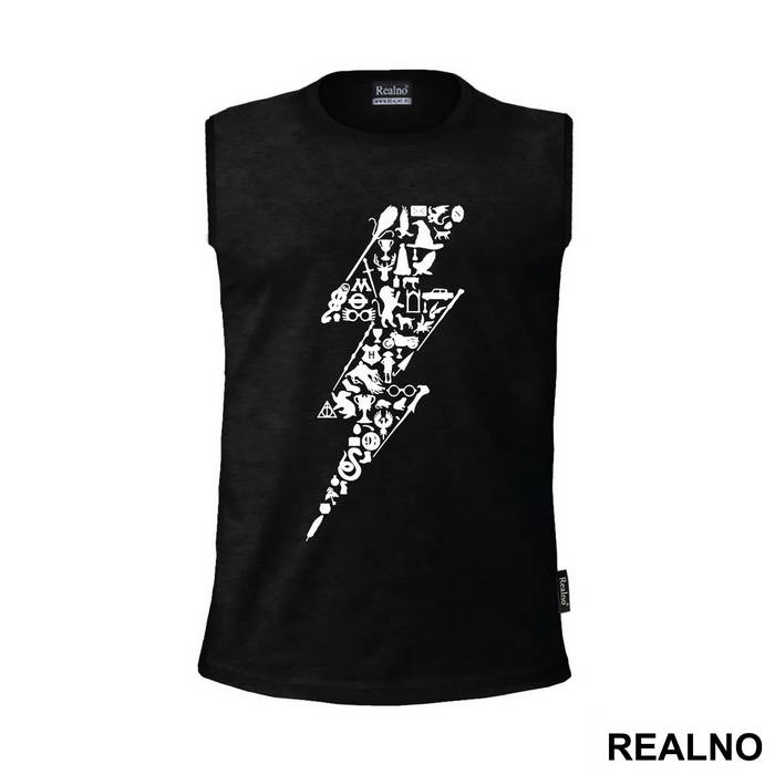 Symbols In The Shape Of A Lightning - Harry Potter - Majica