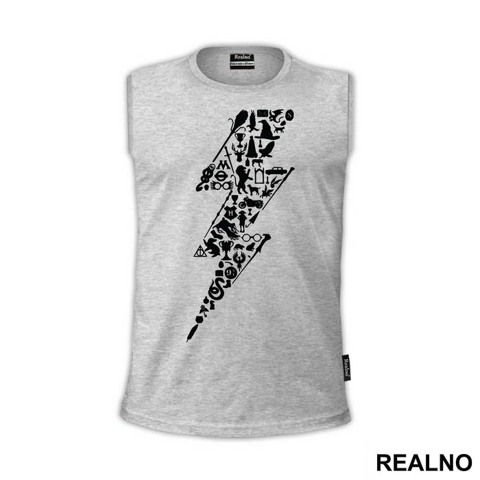 Symbols In The Shape Of A Lightning - Harry Potter - Majica