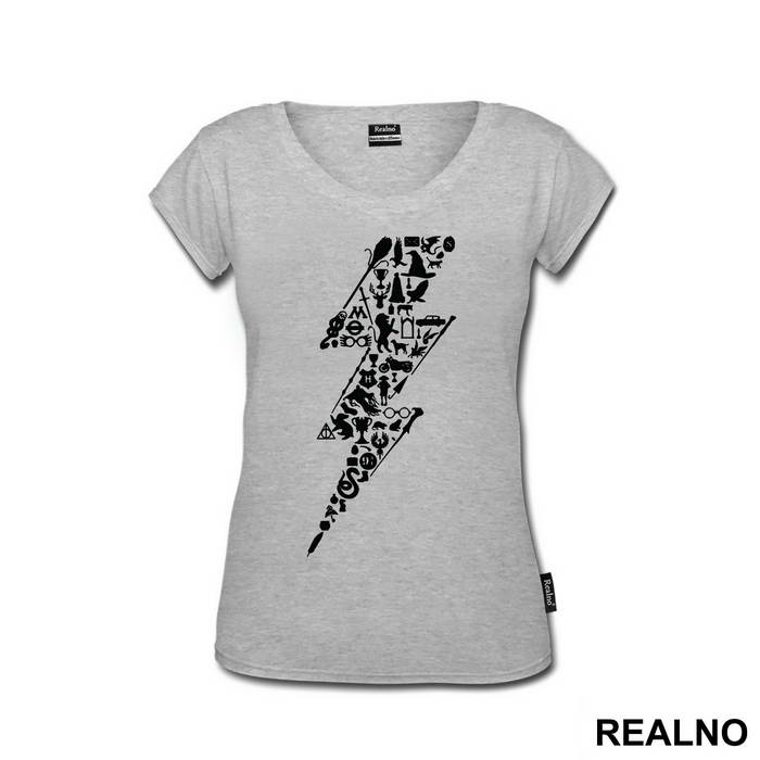 Symbols In The Shape Of A Lightning - Harry Potter - Majica