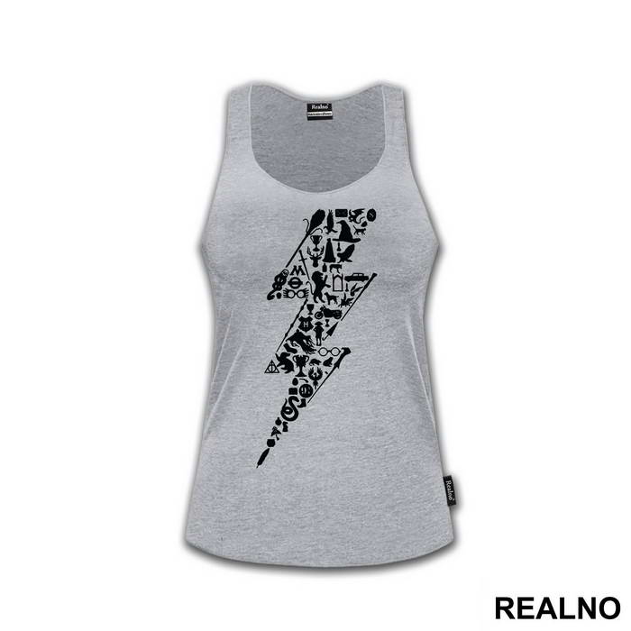 Symbols In The Shape Of A Lightning - Harry Potter - Majica
