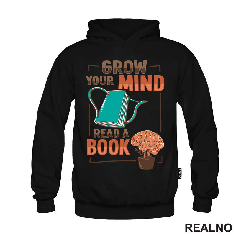 Grow Your Mind, Read A Book - Books - Čitanje - Knjige - Majica