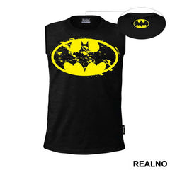 Yellow Bust Up Logo - Batman - Majica