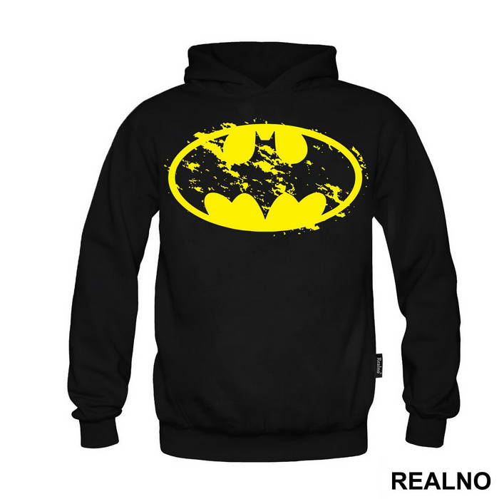 Yellow Bust Up Logo - Batman - Majica