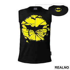 Cracked Yellow Logo - Batman - Majica