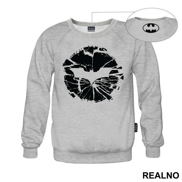 Cracked Yellow Logo - Batman - Majica