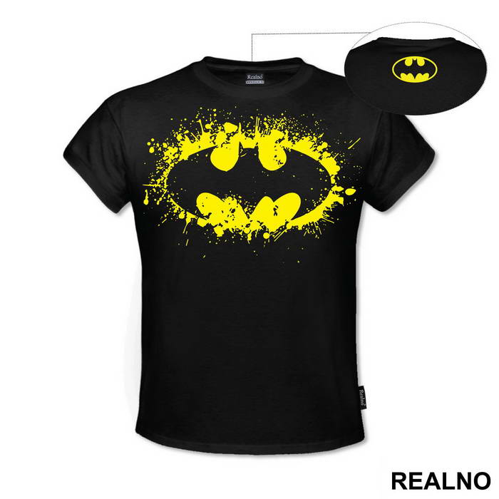 Splashing Yellow Logo - Batman - Majica