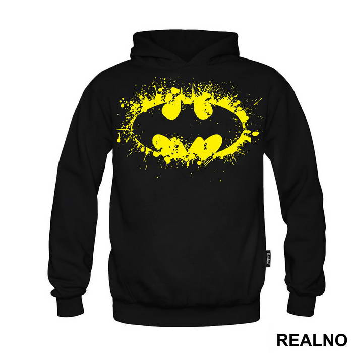 Splashing Yellow Logo - Batman - Majica