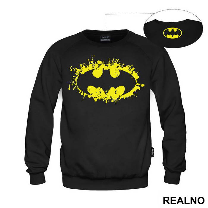 Splashing Yellow Logo - Batman - Majica