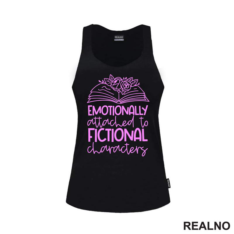 Emotionally Attached To Fictional Characters - Pink - Books - Čitanje - Knjige - Majica