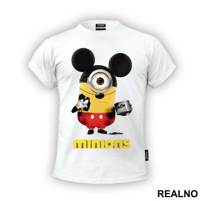 Mickey Mouse With Paint Spots - Minions - Majica
