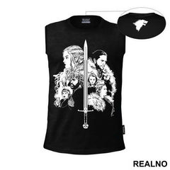 Daenerys Targaryen, Jon Snow, Tyrion Lannister, Arya Stark, Cersei Lannister, And Sansa Stark - Game Of Thrones - GOT - Majica