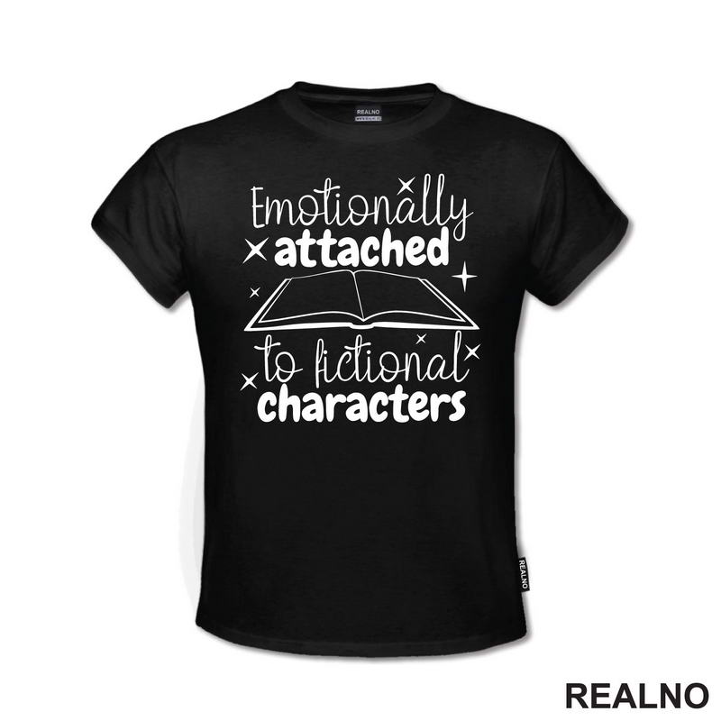 Emotionally Attached To Fictional Characters - Stars - Books - Čitanje - Knjige - Majica