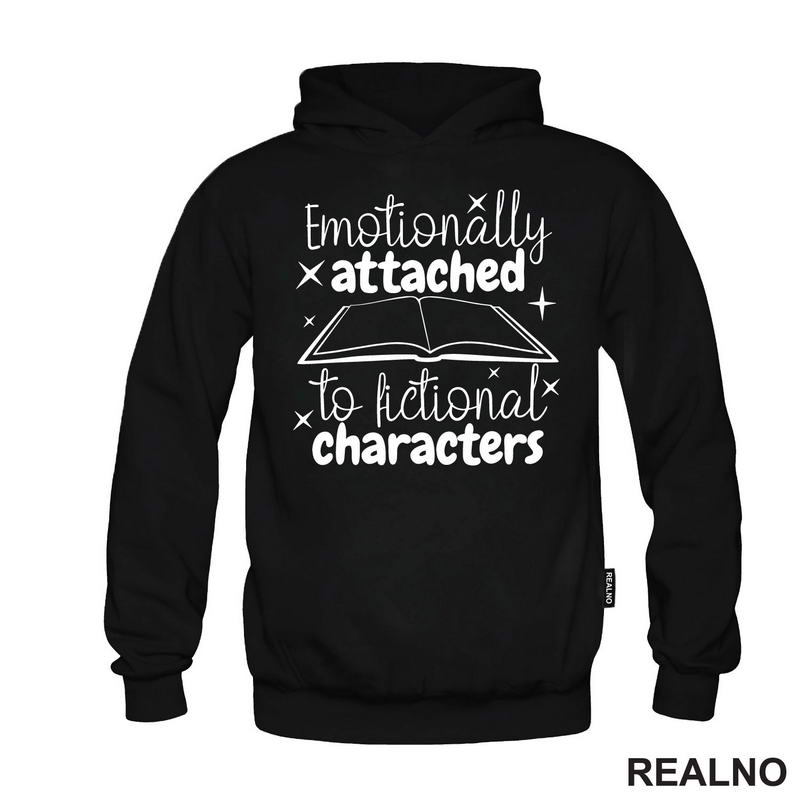 Emotionally Attached To Fictional Characters - Stars - Books - Čitanje - Knjige - Majica