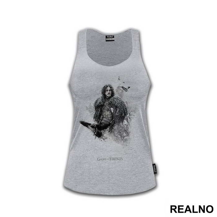 Jon Snow, Ghost And Crow - Game Of Thrones - GOT - Majica