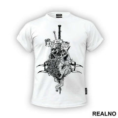 House Stark - Black Drawing - Winter Is Coming - Game Of Thrones - GOT - Majica