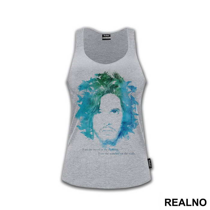 I Am The Sword In The Darkness, I Am The Watcher On The Wall - Jon Snow - Blue - Game Of Thrones - GOT - Majica