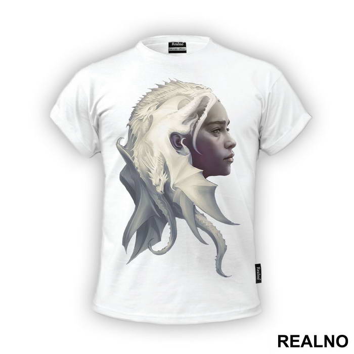 Daenerys Targaryen And Dragons - Grey - Game Of Thrones - GOT - Majica