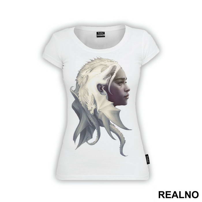 Daenerys Targaryen And Dragons - Grey - Game Of Thrones - GOT - Majica