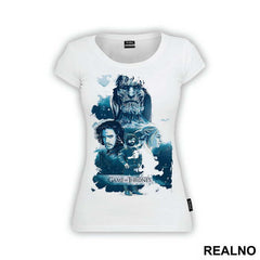 Jon Snow, Daenerys Targaryen, Tyrion Lannister And White Walker - Game Of Thrones - GOT - Majica