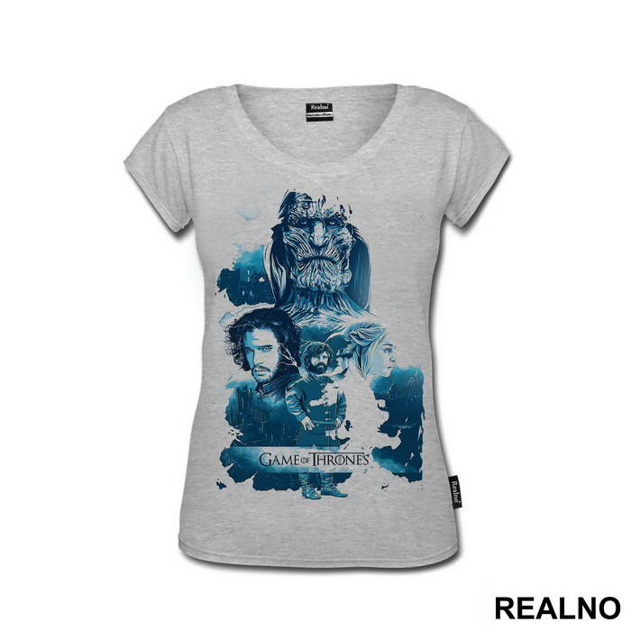 Jon Snow, Daenerys Targaryen, Tyrion Lannister And White Walker - Game Of Thrones - GOT - Majica
