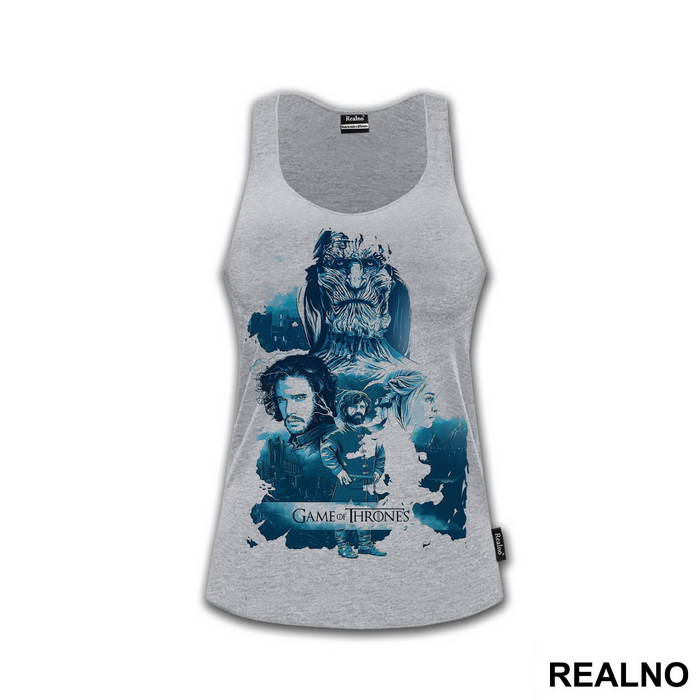 Jon Snow, Daenerys Targaryen, Tyrion Lannister And White Walker - Game Of Thrones - GOT - Majica