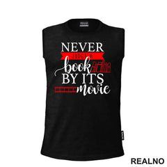Never Judge A Book By It's Movie - Red And Black  - Books - Čitanje - Knjige - Majica