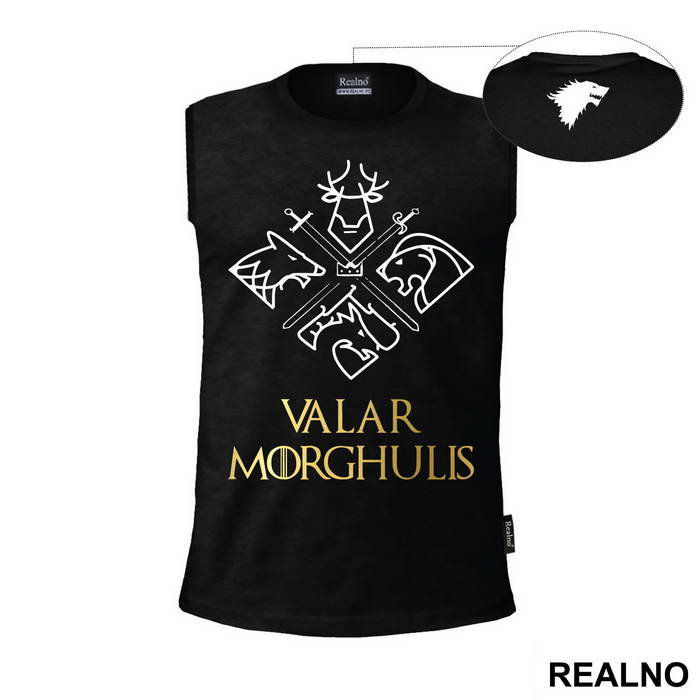 Valar Morghulis - White And Gold - Game Of Thrones - GOT - Majica