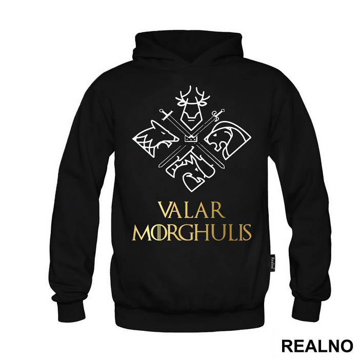 Valar Morghulis - White And Gold - Game Of Thrones - GOT - Majica