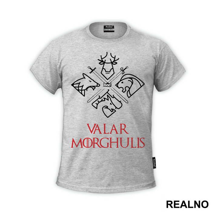 Valar Morghulis - White And Gold - Game Of Thrones - GOT - Majica