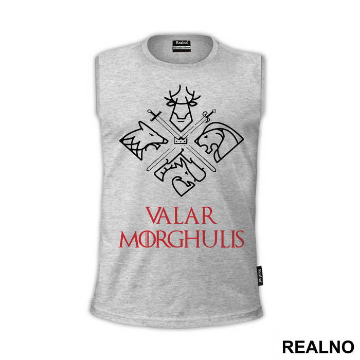 Valar Morghulis - White And Gold - Game Of Thrones - GOT - Majica
