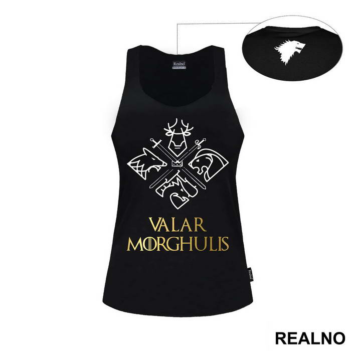 Valar Morghulis - White And Gold - Game Of Thrones - GOT - Majica