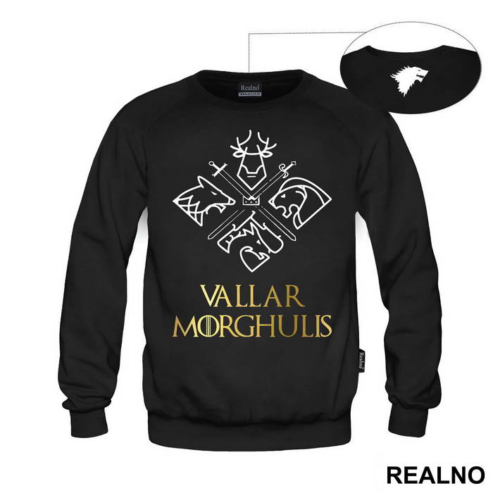 Valar Morghulis - White And Gold - Game Of Thrones - GOT - Majica