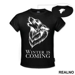Winter Is Coming - White Dire Wolf - Game Of Thrones - GOT - Majica