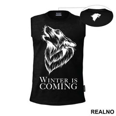 Winter Is Coming - White Dire Wolf - Game Of Thrones - GOT - Majica