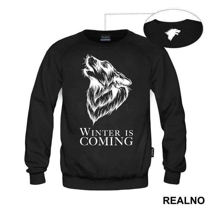 Winter Is Coming - White Dire Wolf - Game Of Thrones - GOT - Majica