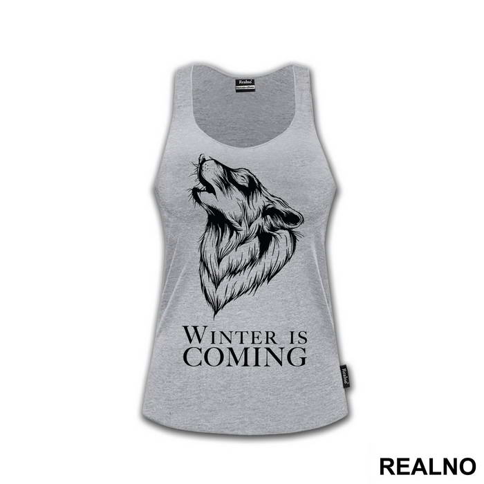 Winter Is Coming - White Dire Wolf - Game Of Thrones - GOT - Majica