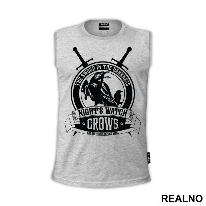 Night's Watch - Crows - The Sword In The Darkness, The Watcher On The Wall - Game Of Thrones - GOT - Majica