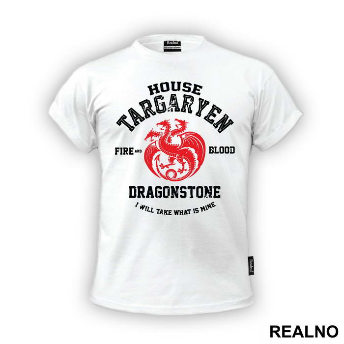 House Targaryen - I Will Take What Is Mine - White, Red And Yellow - Game Of Thrones - GOT - Majica