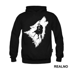 Jon Snow And Ghost - White Dire Wolf - Game Of Thrones - GOT - Majica
